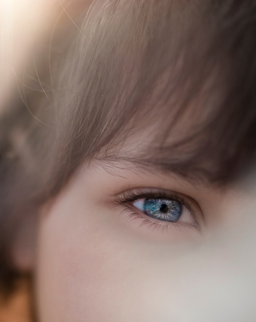 detailliertes Auge eines Kindes